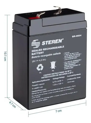Bateria Sellada Recargable 6v 4ah 4a Para Reemplazo Universa