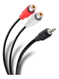 Cable Adaptador Aux Y Rca De 2 Rca Hembras A 1 Aux Macho Ste