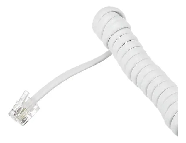 Cable Espiral Plug A Plug Rj9 De 7m Para Telefóno Telmex