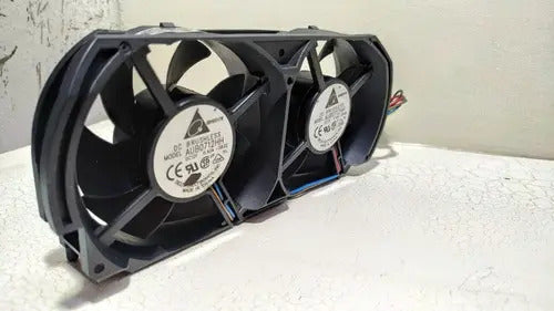 2pz-ventilador Doble De 12v Plastico 70mm P/ Pc Video Juegos