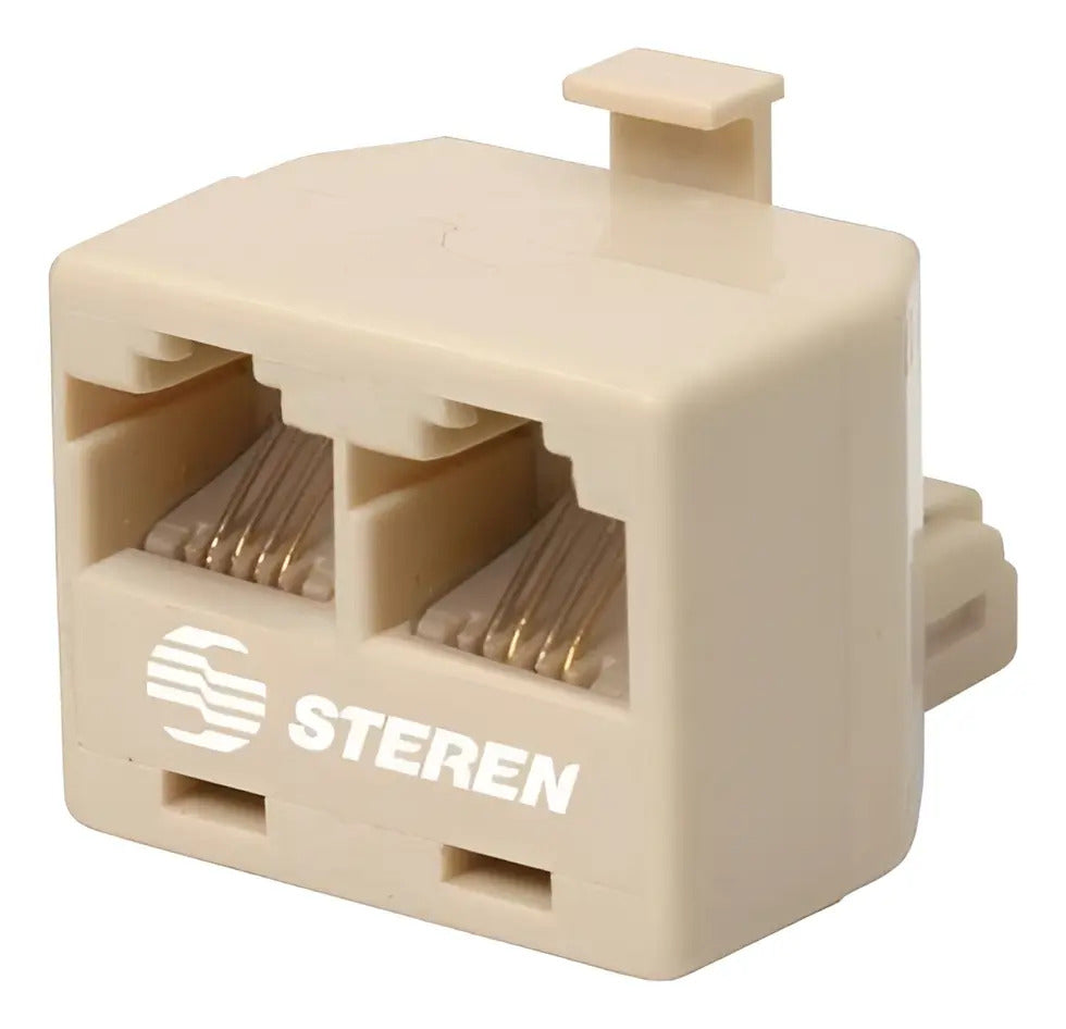 Adaptador Telefonico De 2 Jacks A 1 Plug De 4 Contactos