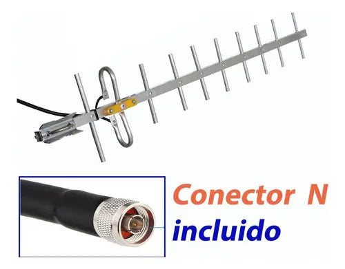 Antena Yagi Vol Ant9e20m Conector N 4g Telcel 20m Cable