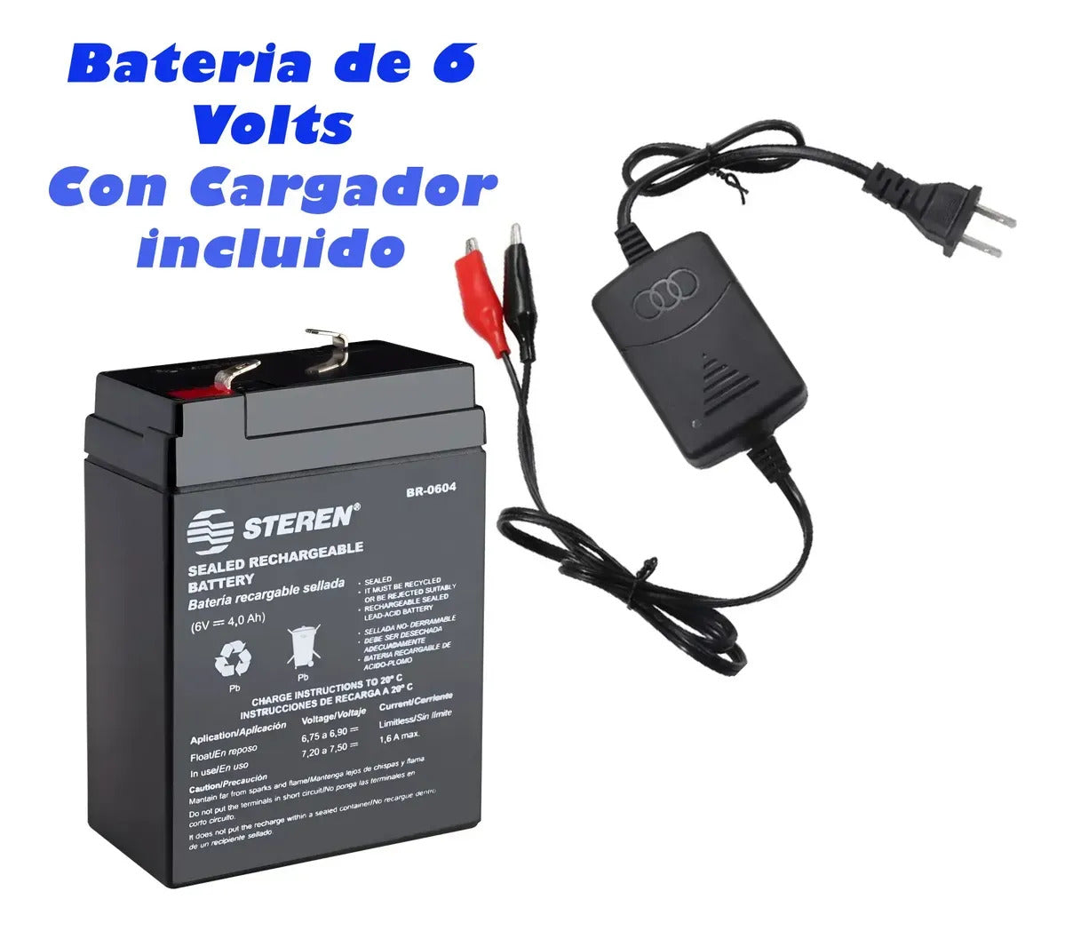 Bateria Recargable 6v 4ah Para Bascula Metrology + Cargador