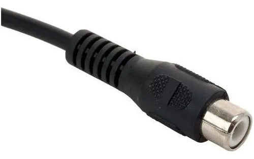 Adaptador De 2 Plugs Rca A Jack Rca Cable De 15 Cm 255-025