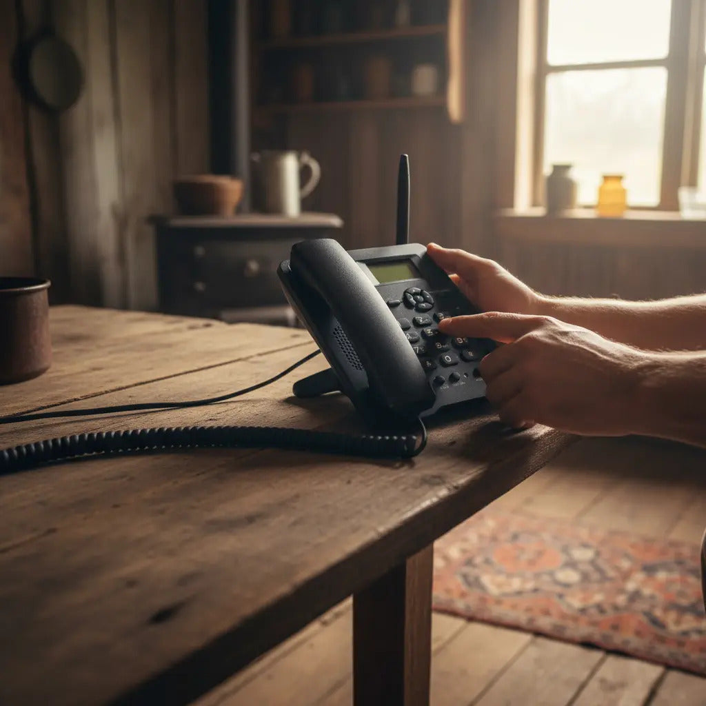 Telefono Rural Remplaza A Huawei F317 Para Ranchos Cable15mt