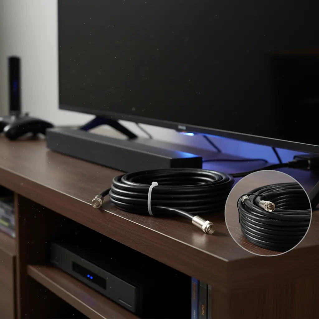 Cable Coaxial Para Antena Tv Rg6 10 Metros