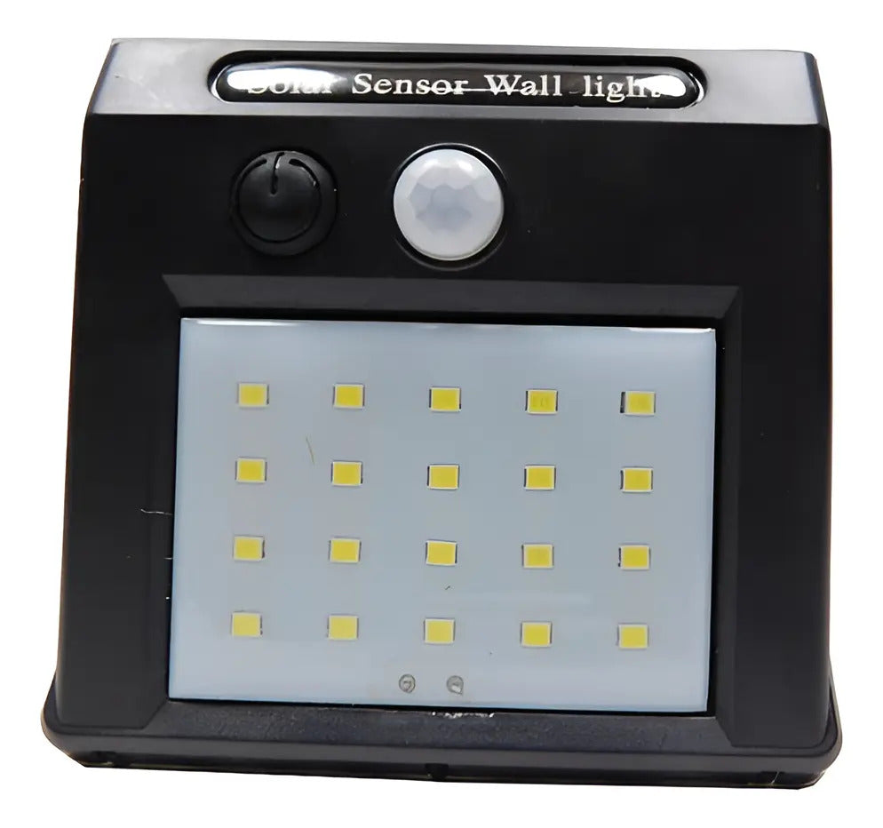 Lampara Solar Led 20 Leds Con Sensor De Mov. Y Panel Solar