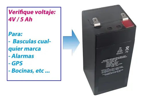 Batería Recargable 4v 4ah Acido Para Bascula Torrey L-pcr-40