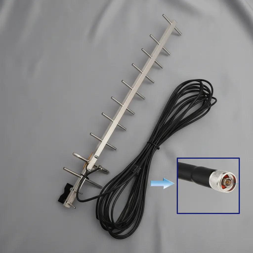 Antena Yagi Conector N Amplif Repetidor  4g Cable 15mt