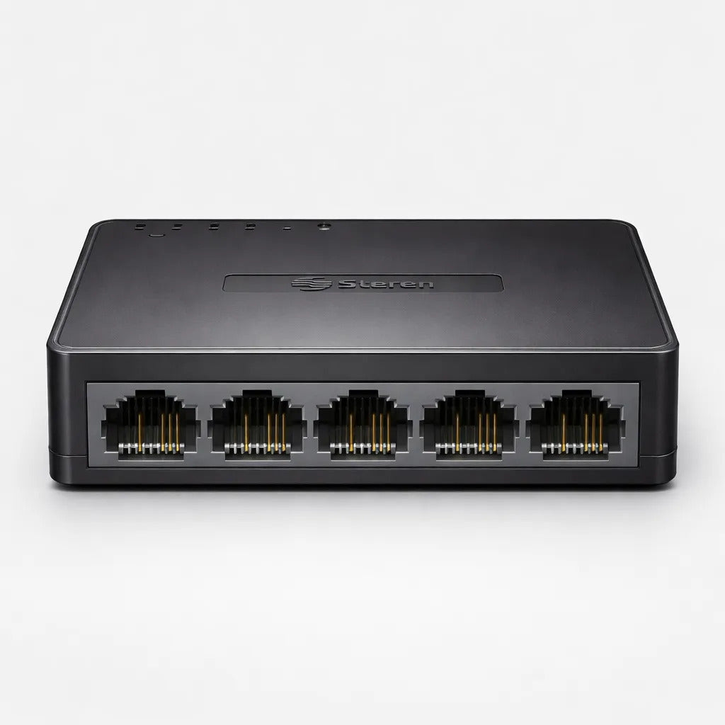 Switch Fast Ethernet De 5 Puertos 10/100mbps Steren Swi-005