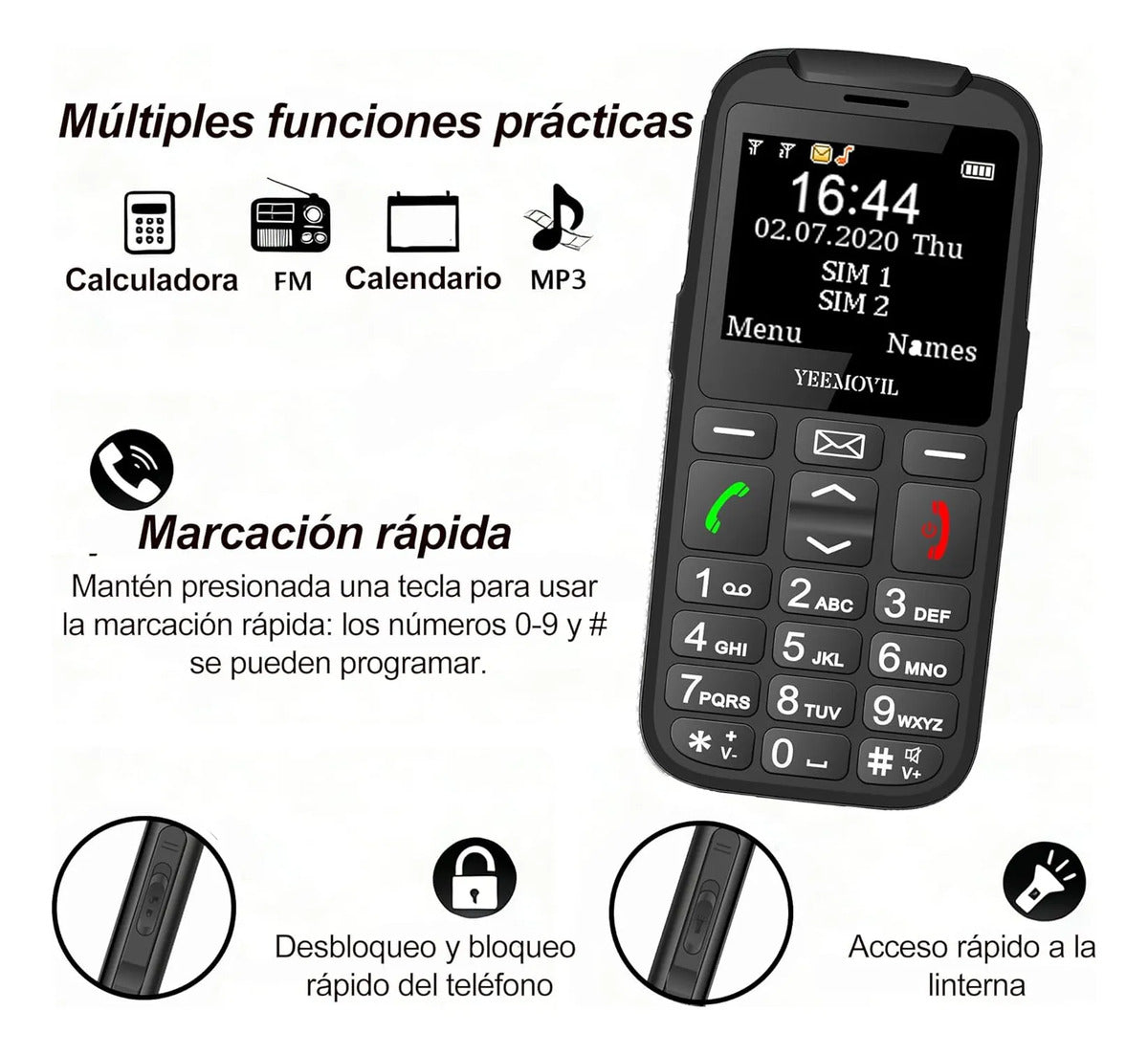 Celular 4g Adultos Mayores Con Botones Grandes Volumen Alto