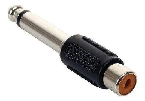 2pz Adaptador De Jack Rca A Plug 6.3 Mm Monoaural 251-120