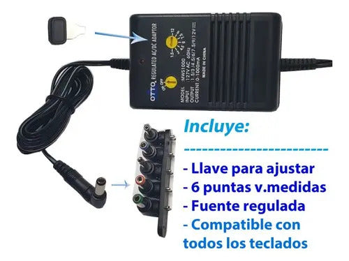 Eliminador Universal Para Teclados Casio 12v/1a