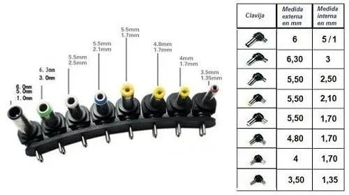 Cargador Universal Para Computadora Laptop Con 8 Entradas