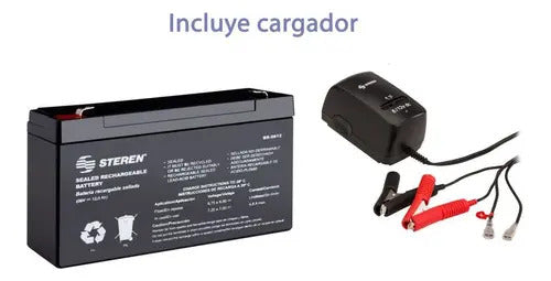 Batería Pila Recargable 6v 12ah De Ácido-plomo +cargador