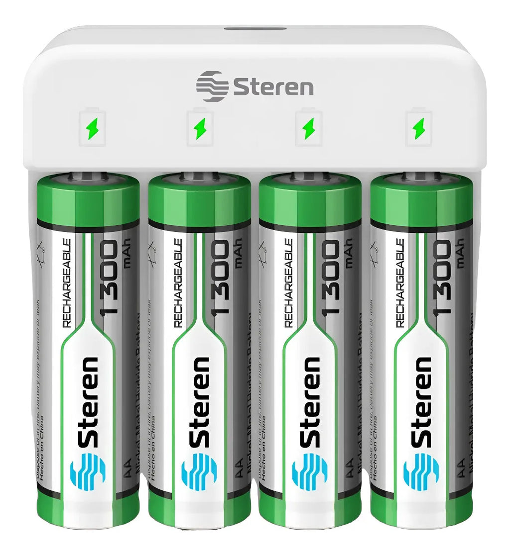Cargador Steren Crg-016 Para Pilas Aa Ni-mh