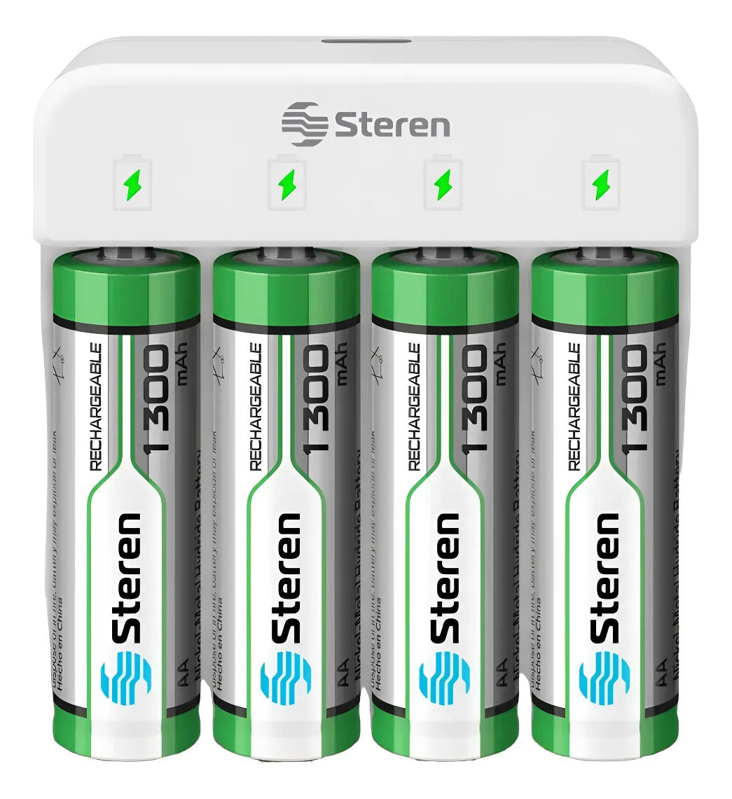 Cargador Steren Crg-016 Para Pilas Aa Ni-mh