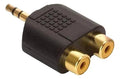 Adaptador De Plug 3.5 Mm Estereo A 2 Jacks Rca Audio 252-038