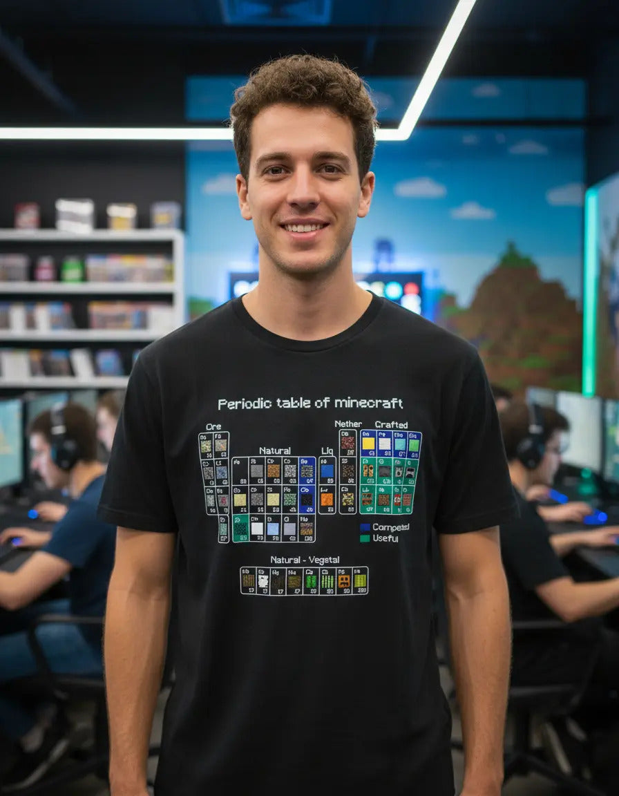 Playera Tabla Periódica Minecraft Adulto