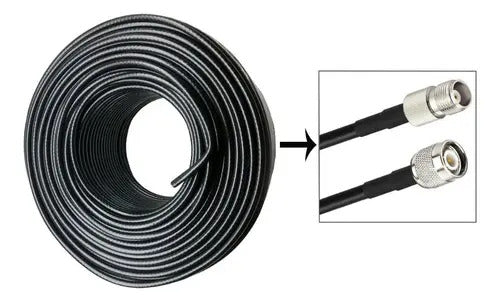Cable Extension Coaxial Tnc De 15 Metros Para Telefono Rural