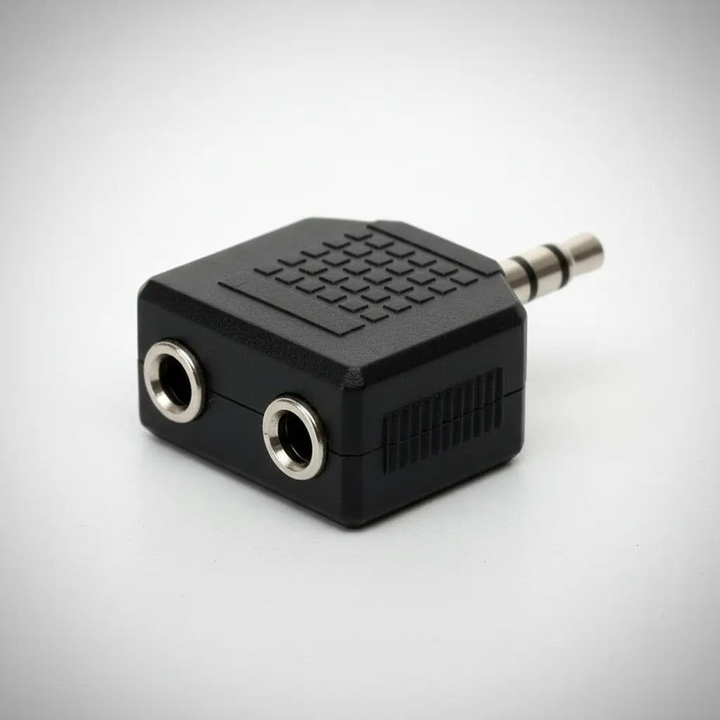 2piezas- Adaptador De 2 Jacks 3.5 Mm A Plug 3.5 Mm 251-130