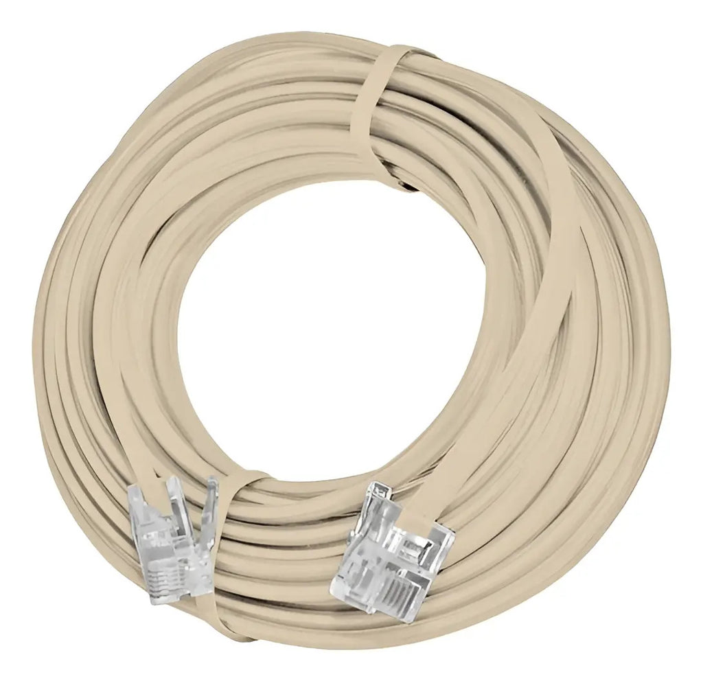 Cable Telefonico Plug A Plug Para Extensiones, De 2.1metros
