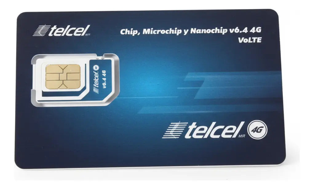 Chip Microchip Telcel 3g 4g Lte P/ Celular Lada Guadalajara