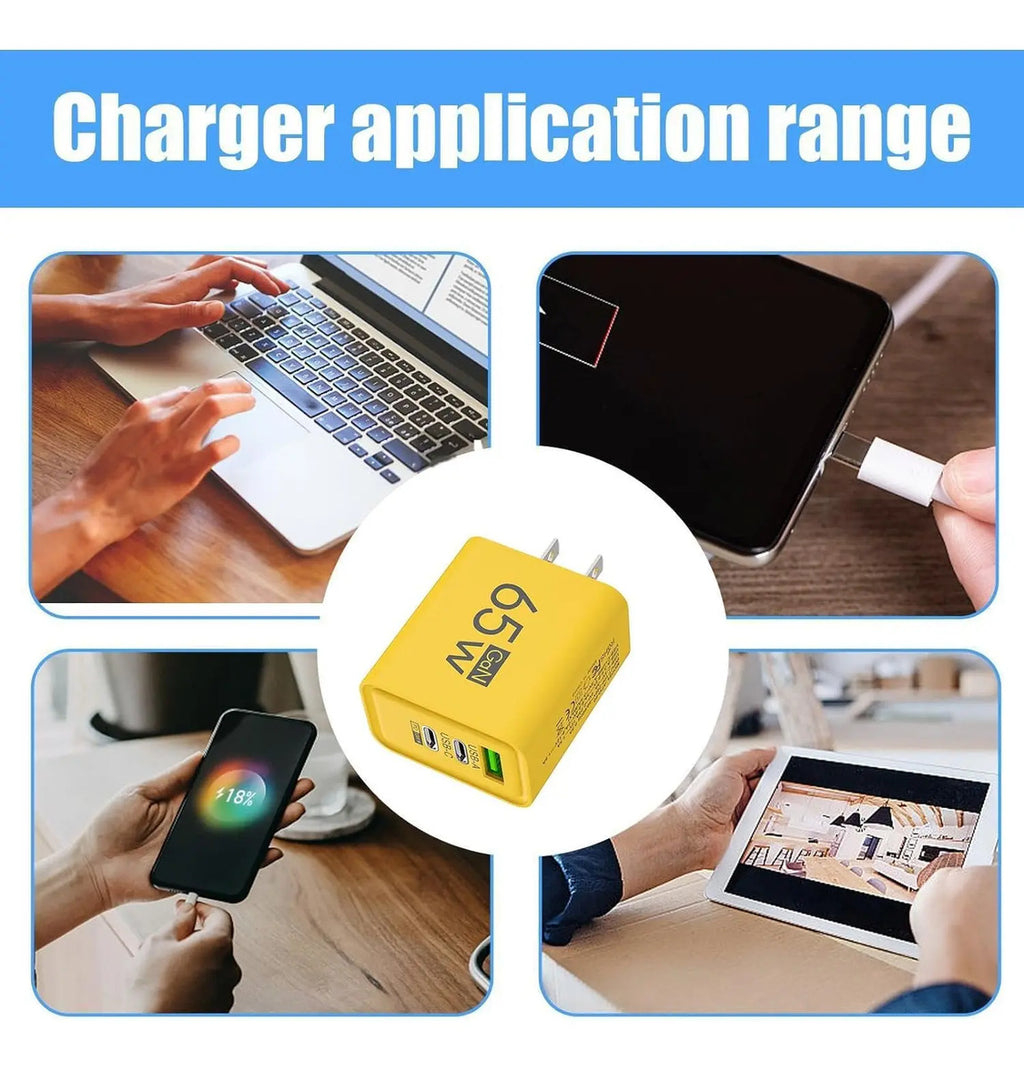 Cubo Cargador De Telefono 65w Usb Tipo C