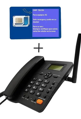 Oferta-- Teléfono Rural Para Adulto Mayor 3g + Chip Telcel