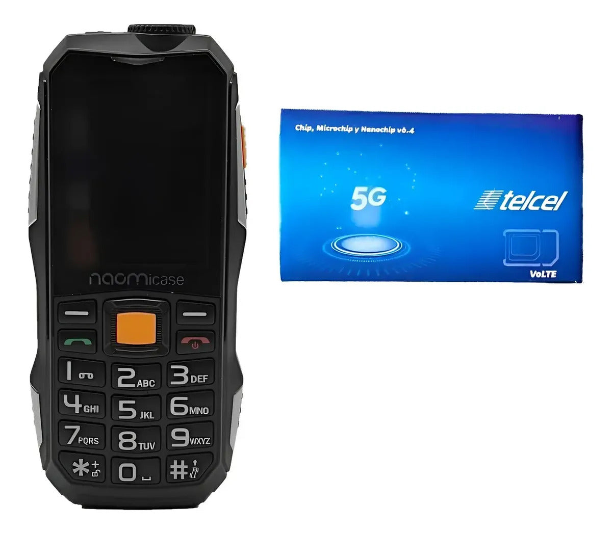 Teléfono Para Adulto Mayor Con Teclas Grandes + Chip Telcel