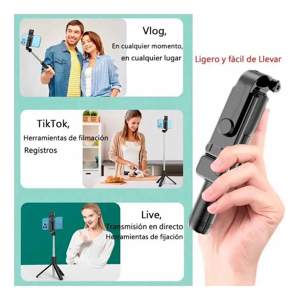 Selfie Stick Bluetooth Tripié Para Celular Trípode 3 En 1