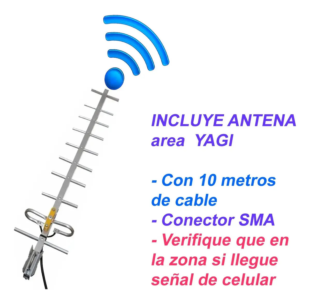 Telefono Rural Remplaza A Huawei F317 P/ Ranchos +antena15mt