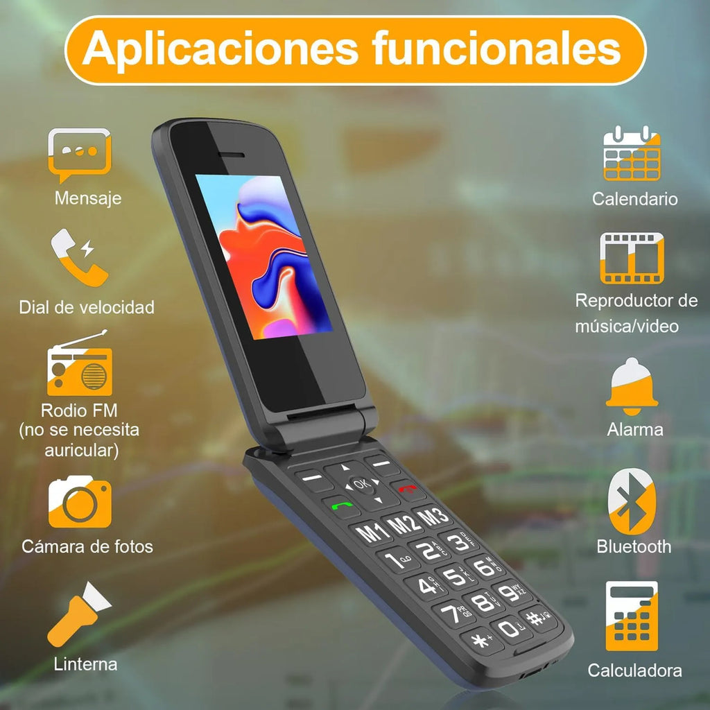 Teléfono Plegable 4g Para Adultos Mayores, Contesta Al Abrir