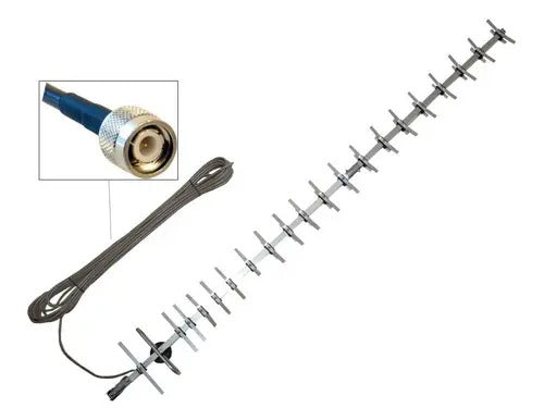 Antena Yagi Para Telefono Rural 40 Elementos Cable 15metros