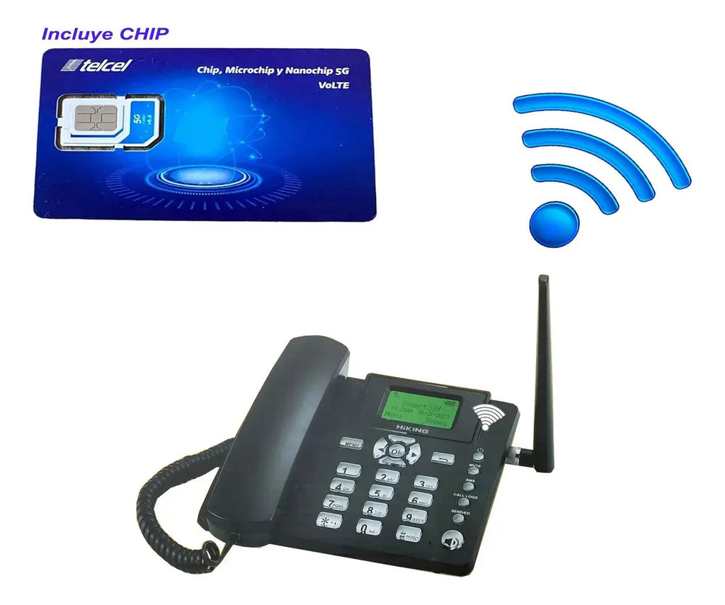 Telefono Rural Con Wifi Internet Para Telcel Att +cable15mts