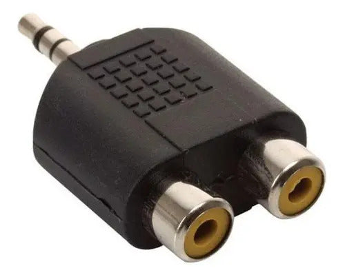 Adaptador De 2 Jacks Rca A Plug 3,5 Mm Estéreo 251-038