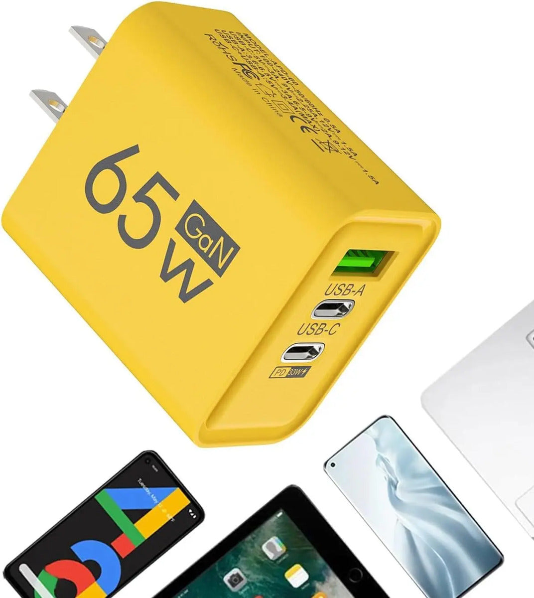 Cubo Cargador De Telefono 65w Usb Tipo C