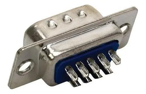 5 Piezas- Plug Db9 Macho Para Soldar, Sin Cubierta 500-009