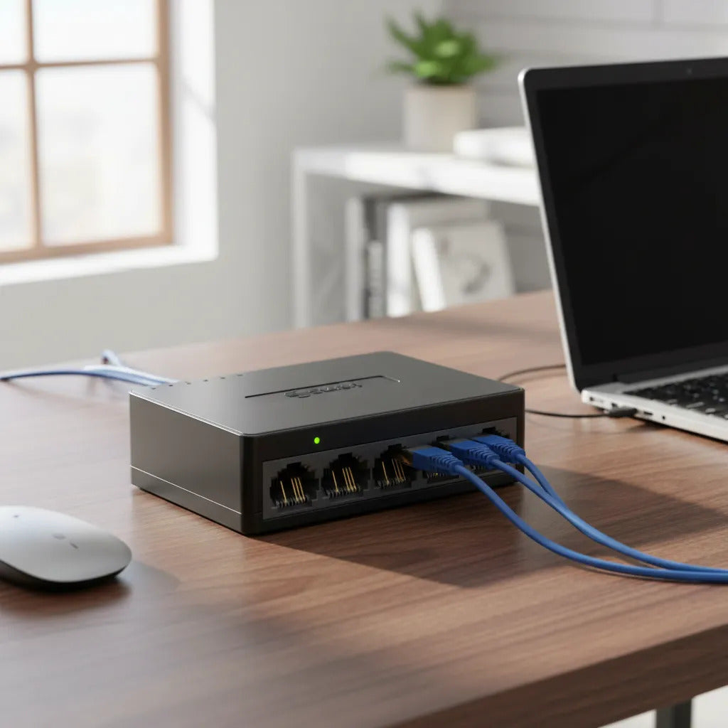 Switch Fast Ethernet De 5 Puertos 10/100mbps Steren Swi-005