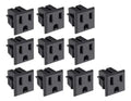 10pz- Conector Tomacorriente Para Chasis /cara Plana 905-120