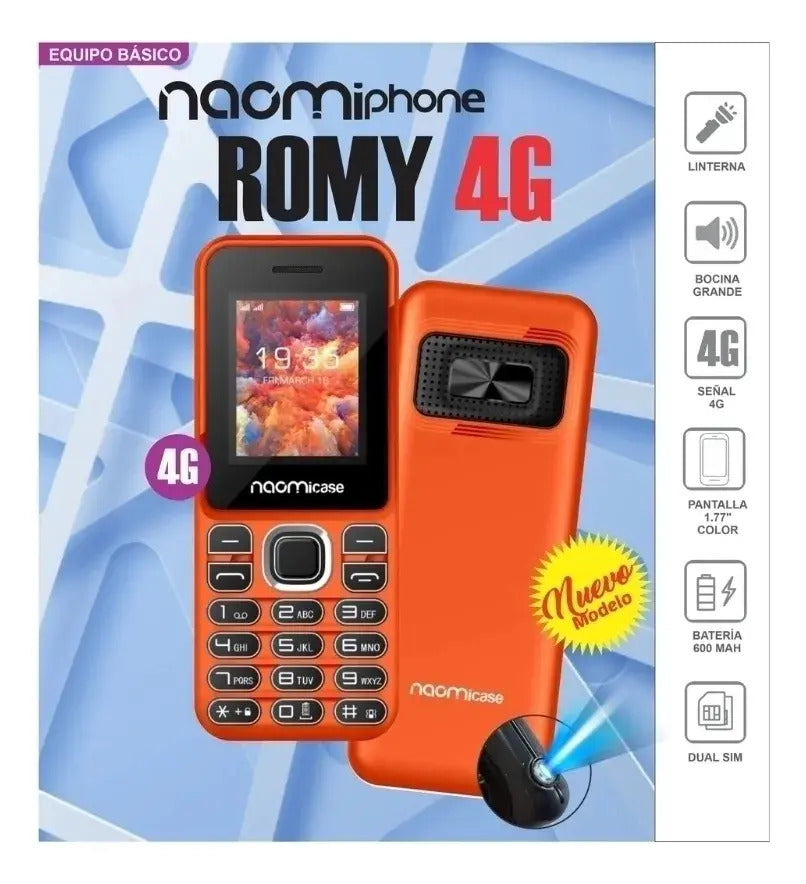 Telefono Celular 4g Folder Tapa P/adulto Mayor +chip Telcel