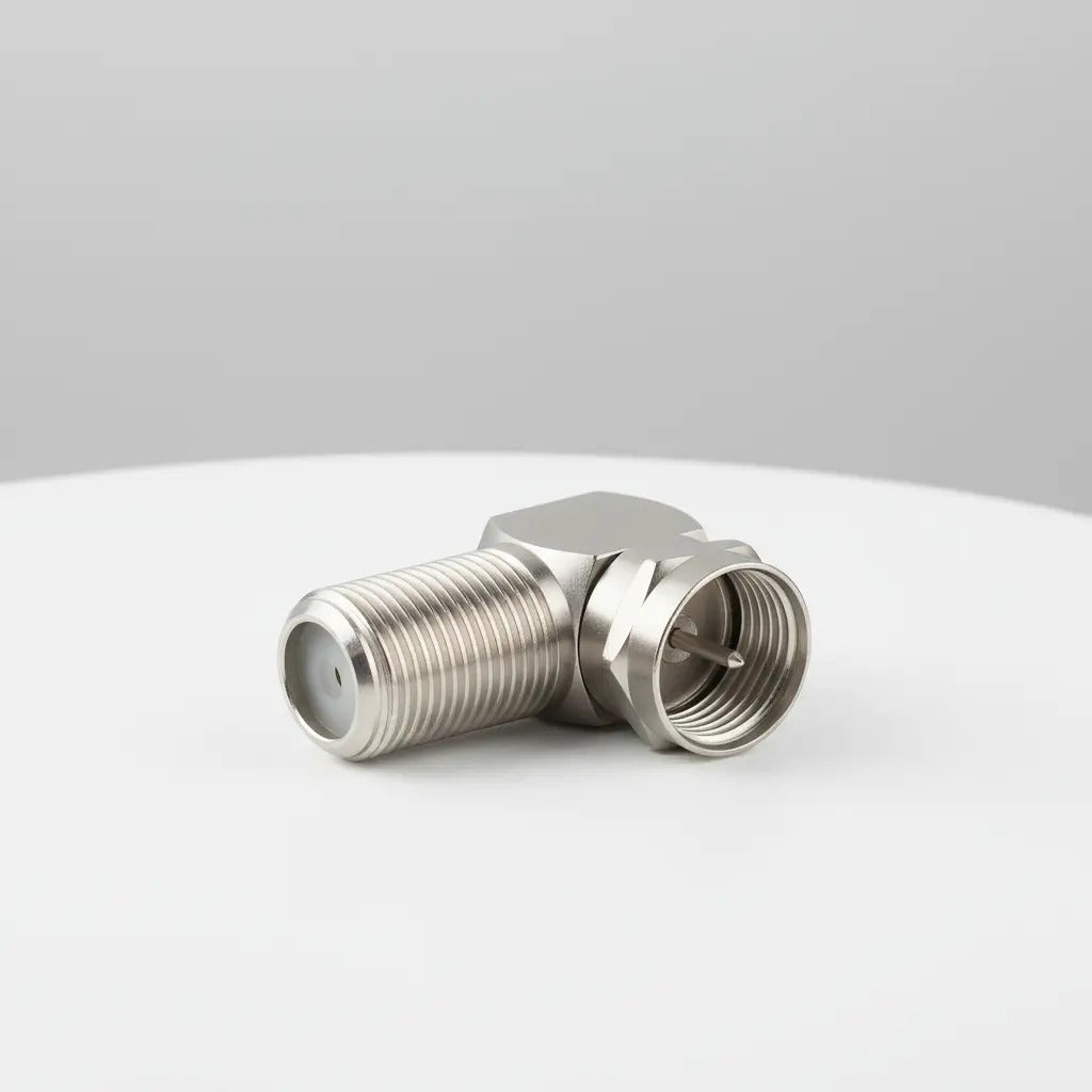 50pz- Adaptador Coax.en L Tipo F Jack A Plug Para Tv 200-046