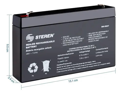 Bateria Pila Recargable 6v 7ah Sellada Para Nobreak Br-0607