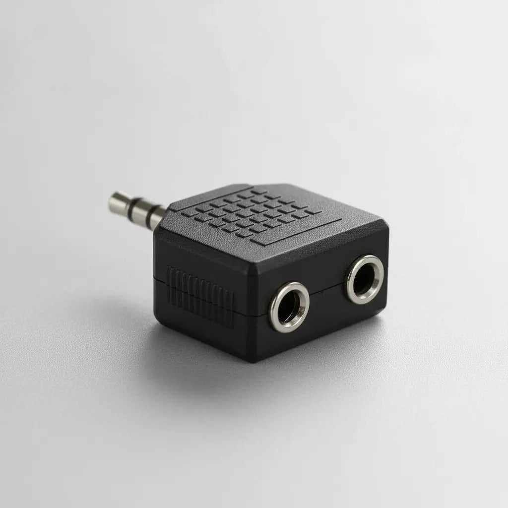 Adaptador De 2 Jacks 3.5 Mm A Plug 3.5 Mm Estereo 251-130