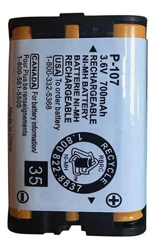 5pz--batería Para Teléfono Panasonic Hhr-p107 Kx-3031