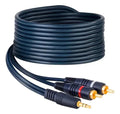 Cable Plug 3,5 Mm A 2 Plug Rca De 1,8 M Con Conectores Dorad