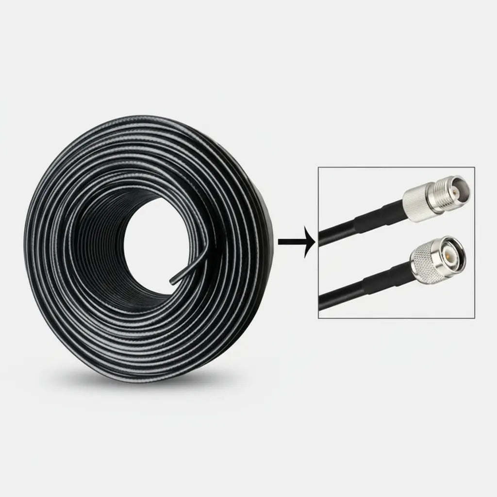 Cable Extension Coaxial Tnc De 50 Metros Para Telefono Rural
