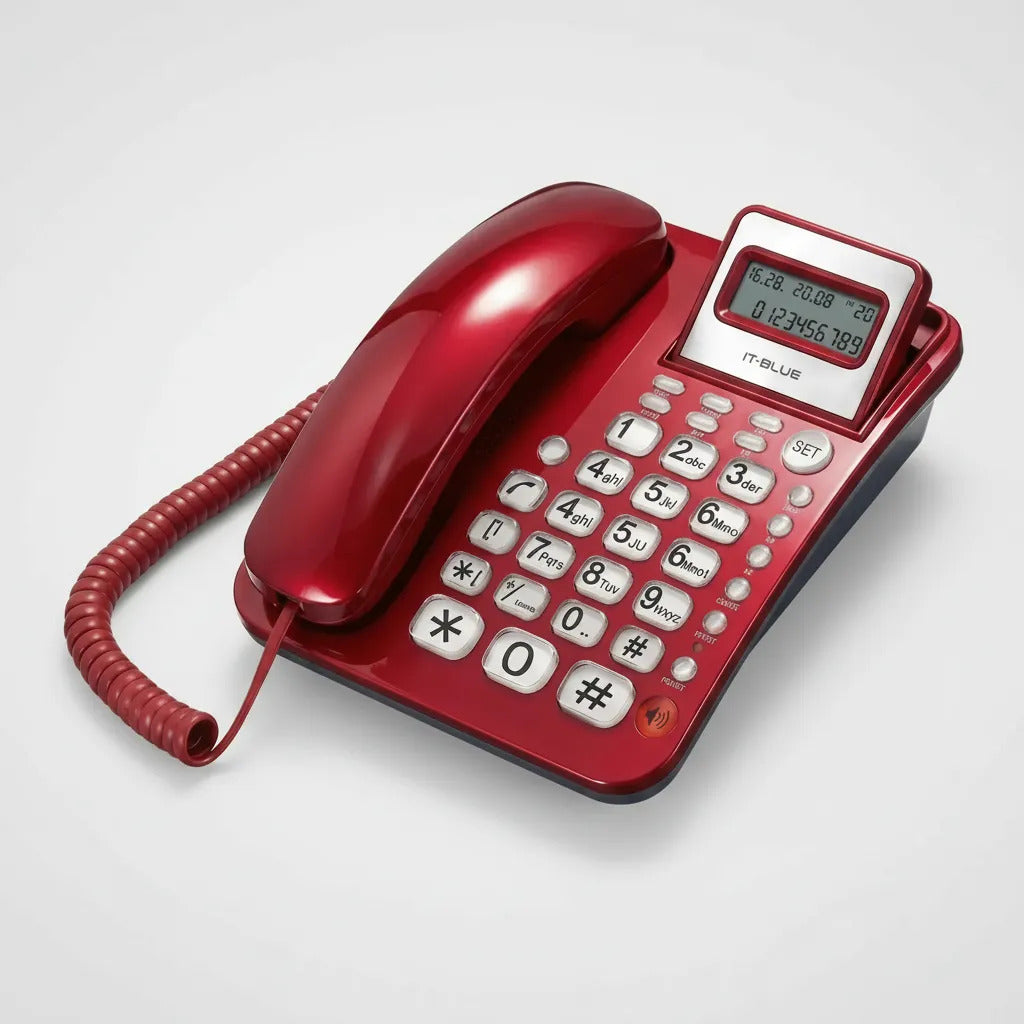 Teléfono Fijo Pantalla Lcd Manos Libres Para Casa Y Oficina