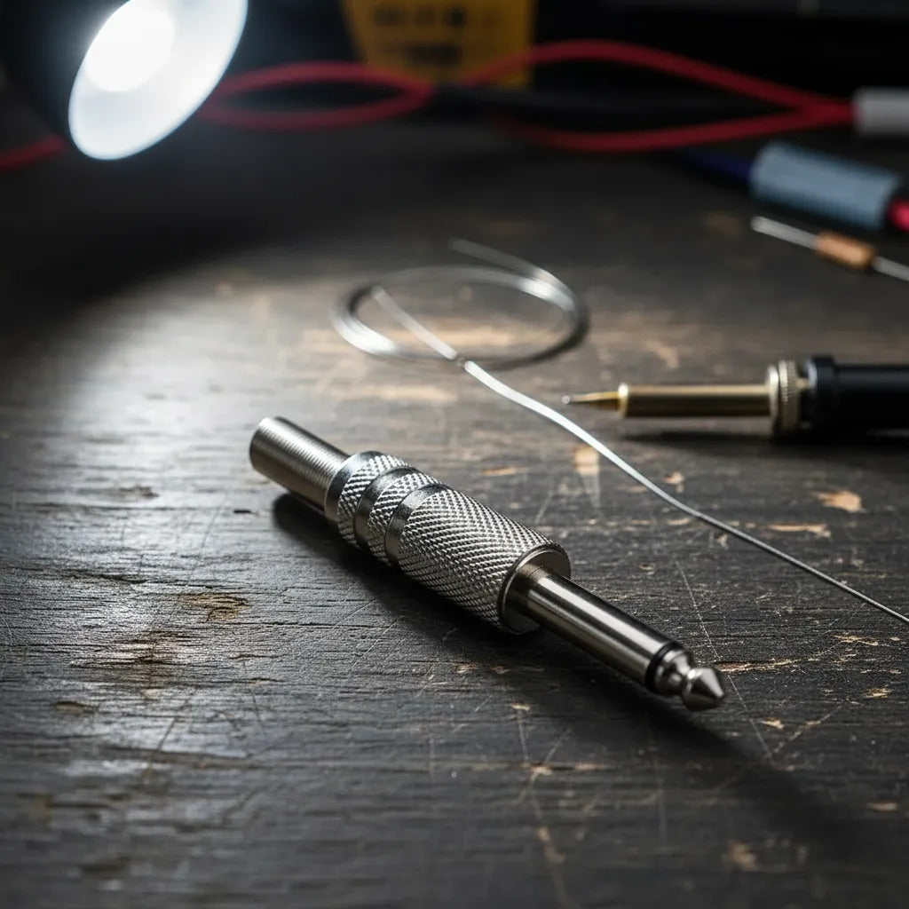 Plug De Audio De 6.3mm Monoaural Metalico P/soldar 250-105