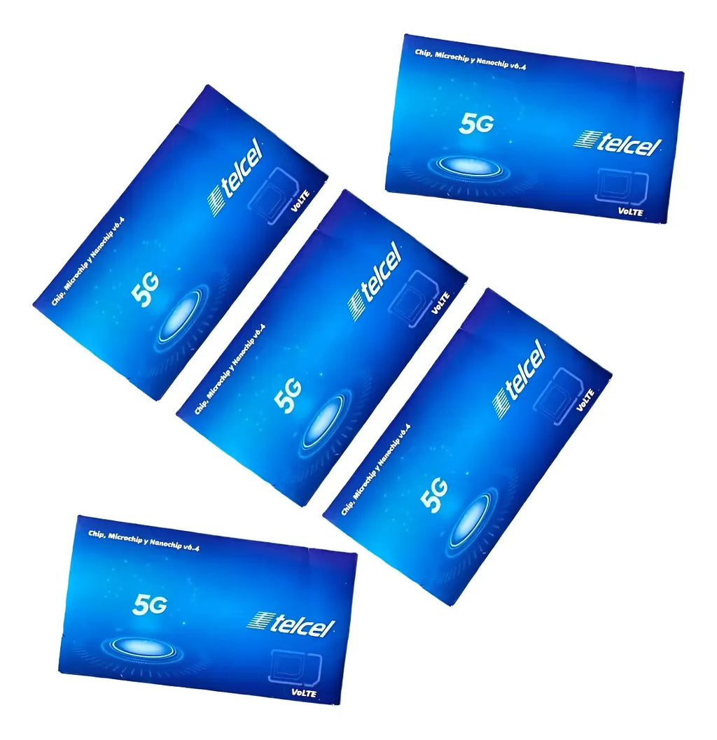 5pz-chip Y Microchip Telcel 3/4g Lte Lada Zacatecas 496